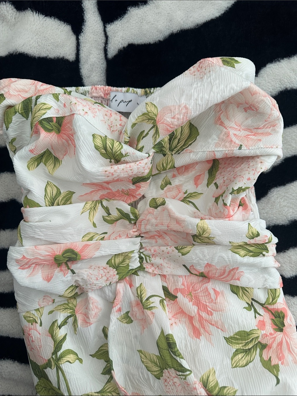 Floral Strapless Dress - Picture 3 of 4